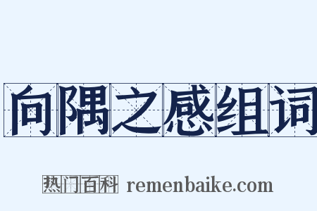 向隅之感组词是什么意思的图片